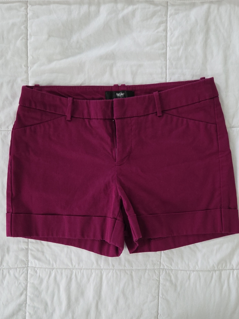 Cotton Shorts With Cuff Mossimo Sz 4 No Flaws Magenta - Picture 2 of 5